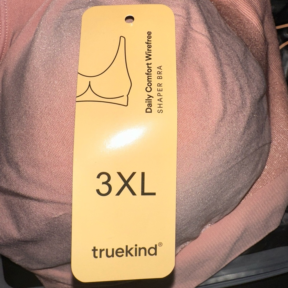 Truekind pink Shaper wire free bra *Brand New* 3X